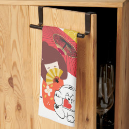 Toallas de cocina KOKESHI LOVE Chow perro corazón