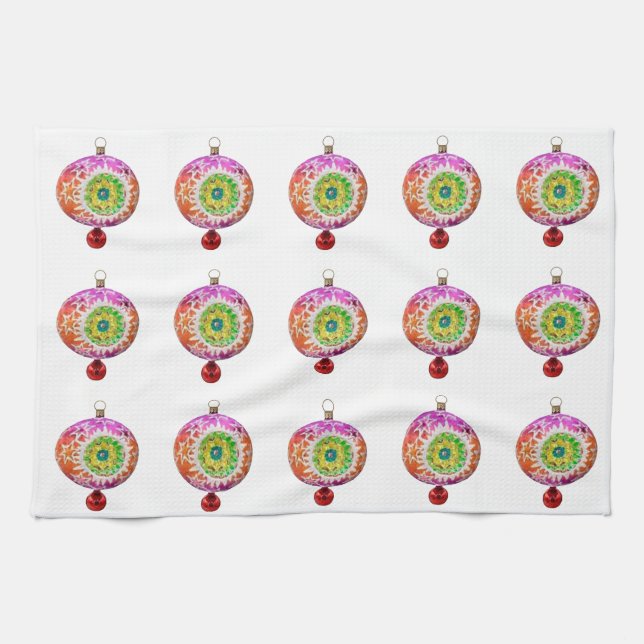 Toallas de cocina multicolores para ornamentos (Horizontal)