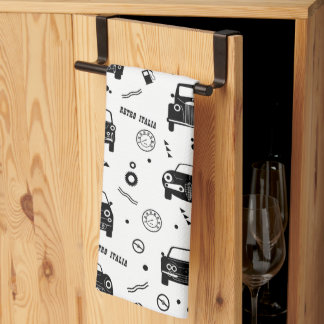 Toallas de cocina para el patrón del automóvil ret