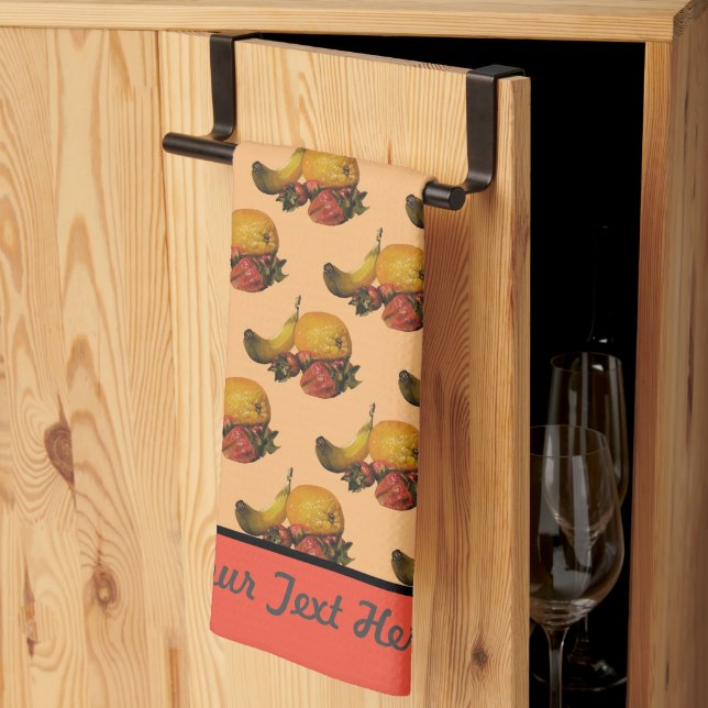 Toallas de cocina para fruta - Personalización opc (Pliegue de tercios)