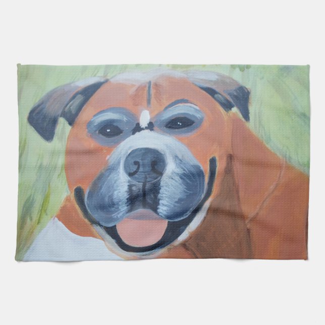 Toallas de cocina para perros boxer (Horizontal)