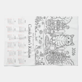 Toallas de cocina Paws & Tea Time Kitchen 2026 Cal