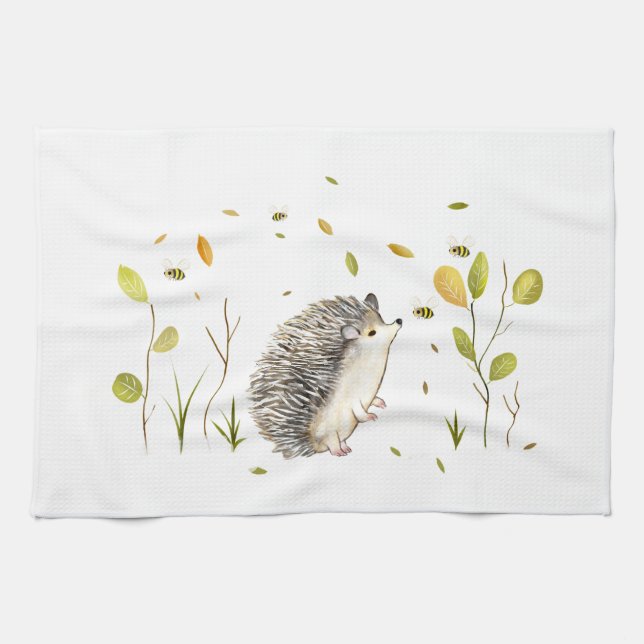 Toallas de cocina personalizadas de Hedgehog (Horizontal)