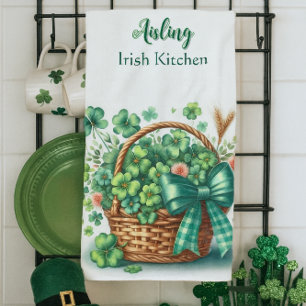 Toallas de cocina personalizadas de trébol irlandé