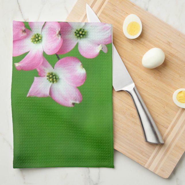 Toallas de cocina Pink Dogwood Cascade (Doblado Cuarto)