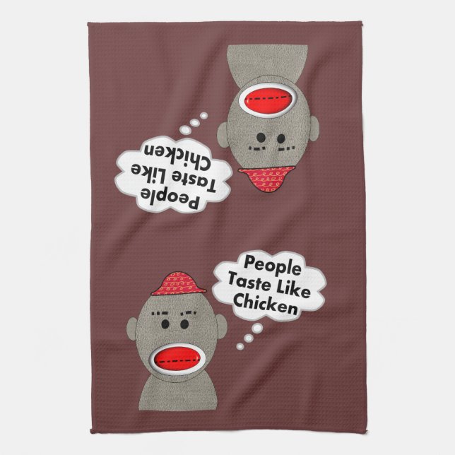 Toallas de cocina retras del mono del calcetín (Vertical)