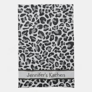 Toallas de cocina retro con estampado de leopardo 