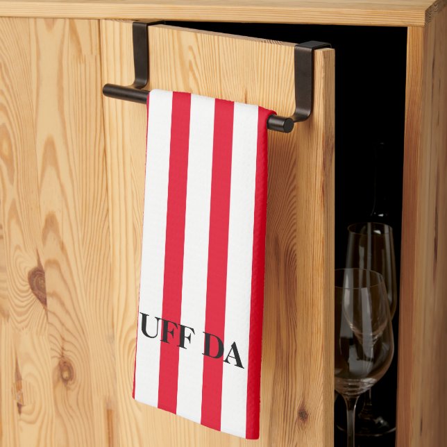 Toallas de cocina Uff Da Red Stripe (Pliegue de tercios)