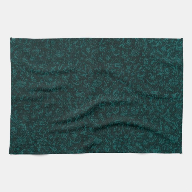 Toallas de cocina verde azuladas oscuras del (Horizontal)