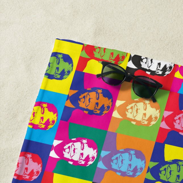 TOALLAS DE DONALD TRUMP POP ART BEACH (In situ)