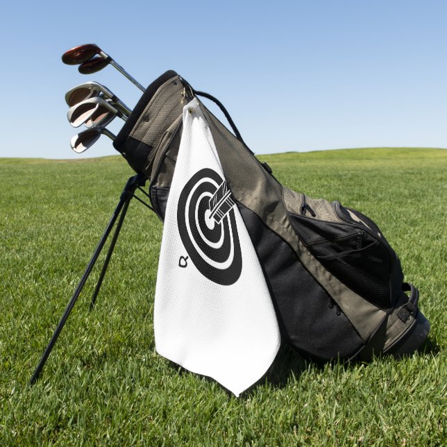 Toallas de golf con flecha que golpea un objetivo  (Verde)