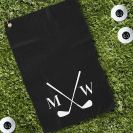 Toallas de Golf con Monograma Clásicas de Blanco y