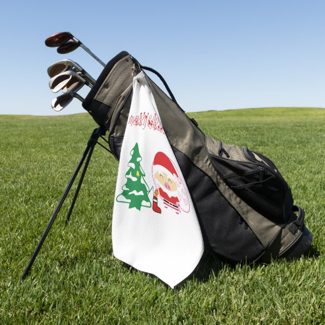 Toallas de golf del árbol de Navidad (Verde)