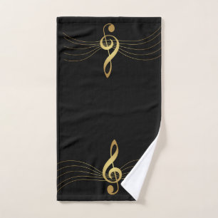 Toallas de la música del oro - el Clef agudo: