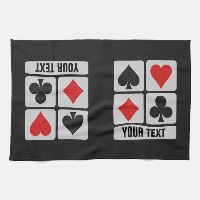 Toallas de mano de encargo del jugador de tarjeta (Horizontal)