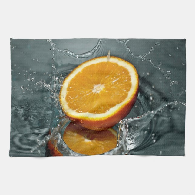 Toallas de mano de naranja Splash (Horizontal)
