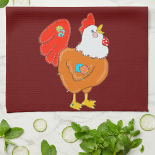 Toallas de mano de pollo en mosaico