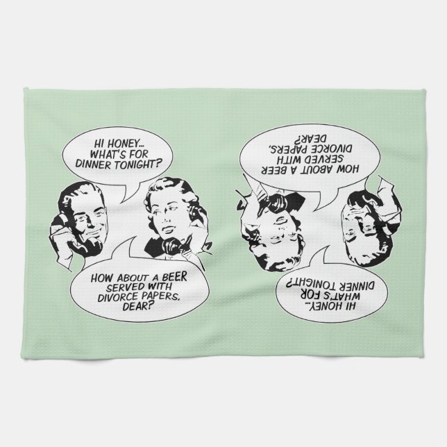 Toallas de mano feministas retras del humor (Horizontal)