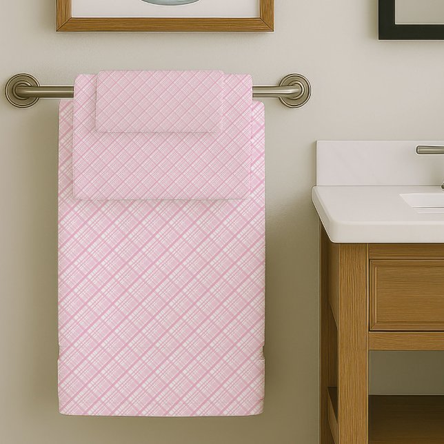Toallas de moda rosa claro, actualización suave de (Trendy Light Pink Towels Soft Bathroom Upgrade)