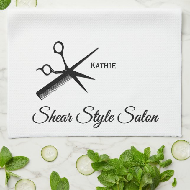 Toallas de nombre personalizadas de Beautician (Doblado)