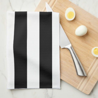 Toallas de plato blancos y negros de la cocina de