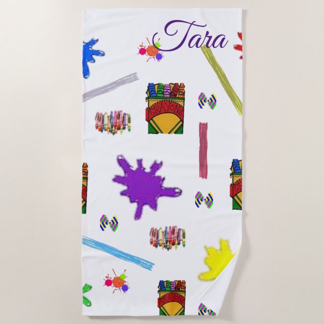 Toallas de playa Crayons (Anverso)