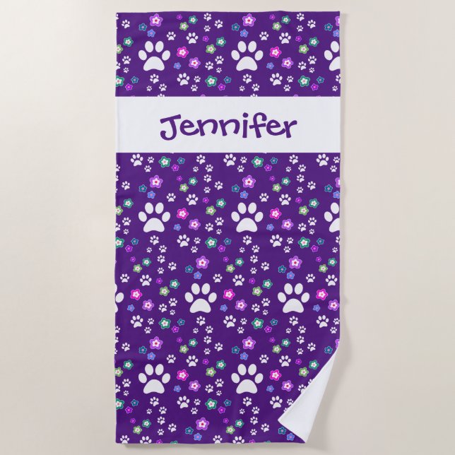 Toallas de playa personalizadas para niños, papel  (Anverso)