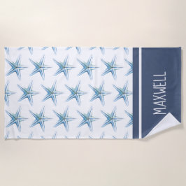 Toallas de playa personalizado Blue Starfish