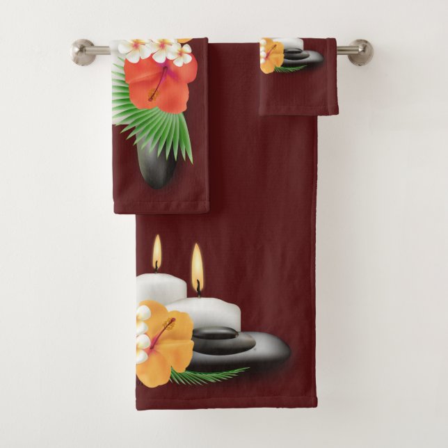 Toallas De Spa Flores Y Velas Spa Temática (In situ)