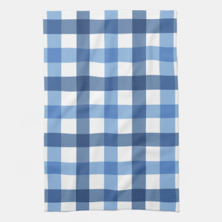 Toallas de té azules del control de la guinga
