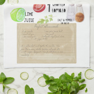 Toallas de té con recetas heredadas