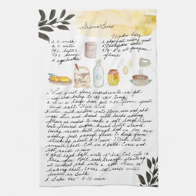Toallas de té de Heirloom de receta (Vertical)