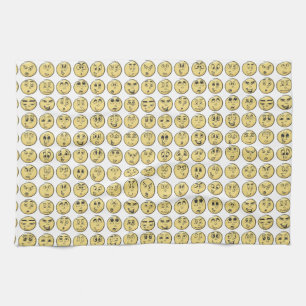 Toallas de té de la cocina de la emoji del cómic