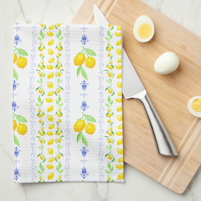 Toallas de té de la cocina de Summer Lemons (Doblado Cuarto)