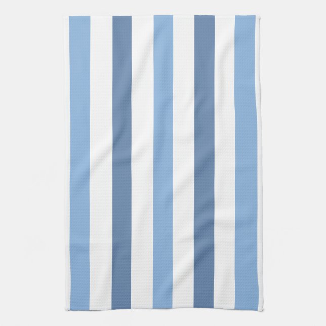 Toallas de té de las rayas azules (Vertical)