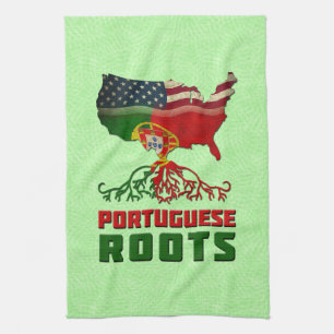 Toallas de té de raíces portuguesas norteamericana