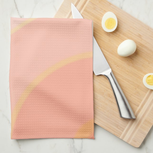 Toallas De Té De Swirls Peach (Doblado Cuarto)