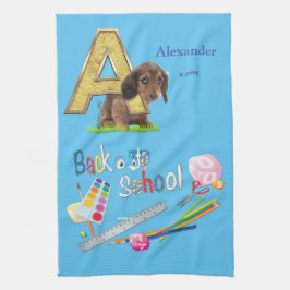 Toallas de té de tela ABC de regreso a la escuela