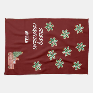 Toallas de té para Navidades de copos de nieve