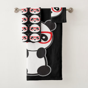 Toallas del cuarto de baño del oso de panda - Le