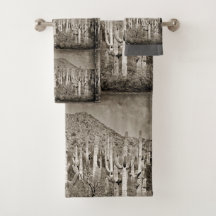 Toallas del cuarto de baño del Saguaro de Tontos