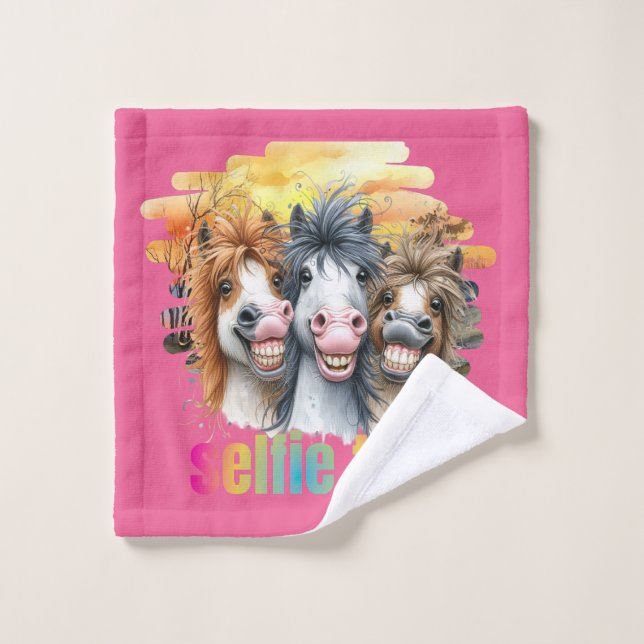  Toallas,Horse meme funny horses on a selfie (Toallita)