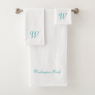Toallas Monogramadas Turquesa personalizado
