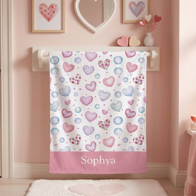 Toallas Personalizadas Corazón Rosa Niños (Subido por el creador)