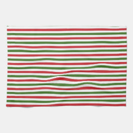 Toallas rojas y verdes para navidades