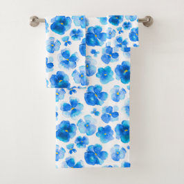 Toallas violas color azul color agua