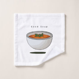 Toallita temática de comida, buena meme de sopa,