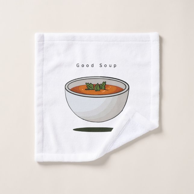 Toallita temática de comida, buena meme de sopa,  (Toallita)