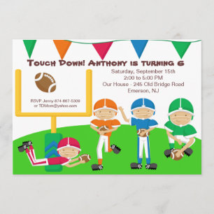 ¡Toca abajo! Invitación de cumpleaños del equipo d