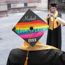 Tocado de graduación LGBTQ Arcoíris Orgullo Gay